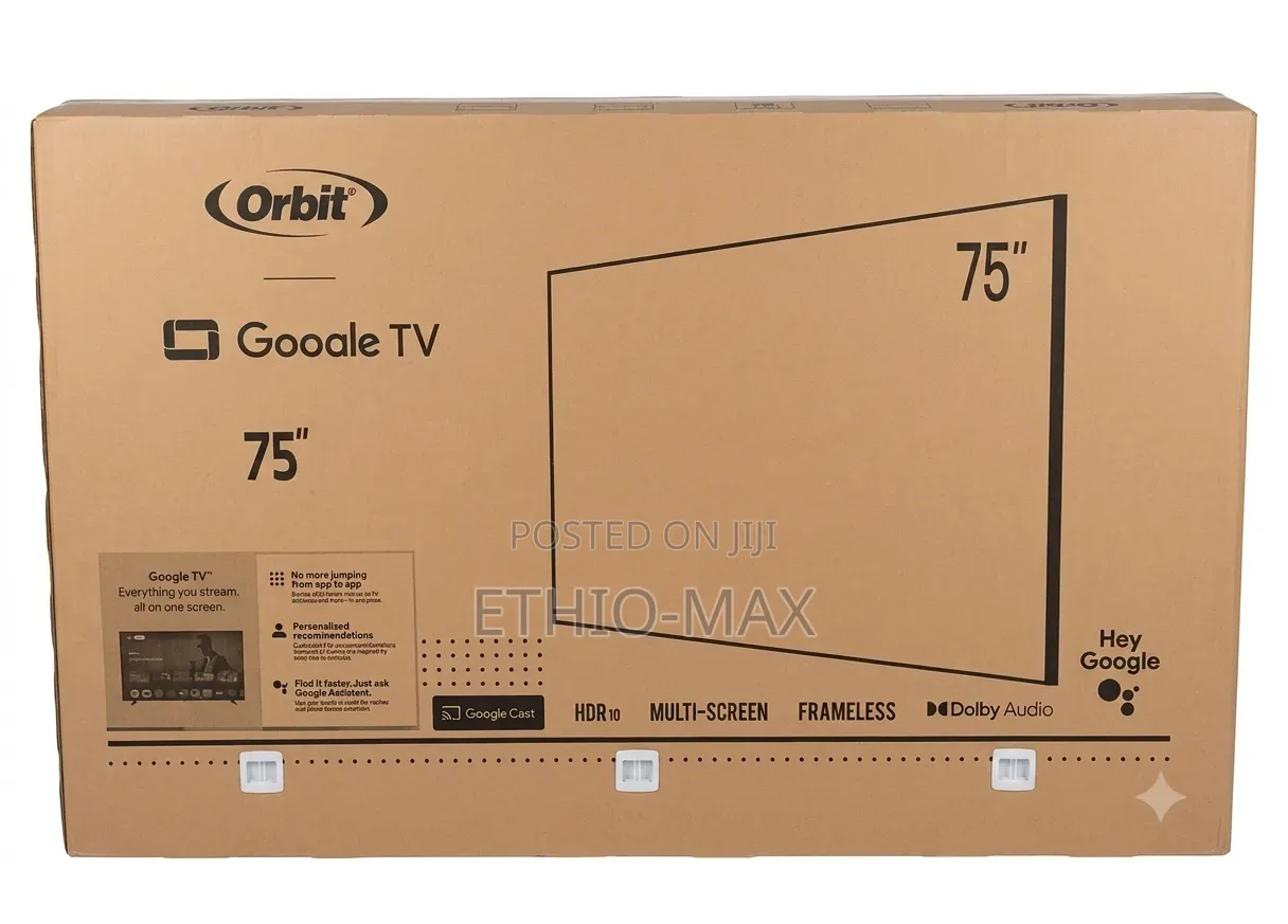 Orbit 75" Smart Google TV 2026 – Giant Screen, Brilliant QLED Colors