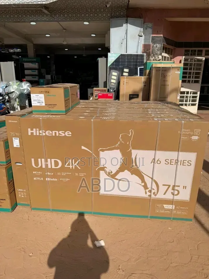 Hisense Smart Qled TV 75 Inch A6 Quality 2026 Model Andraid Framles