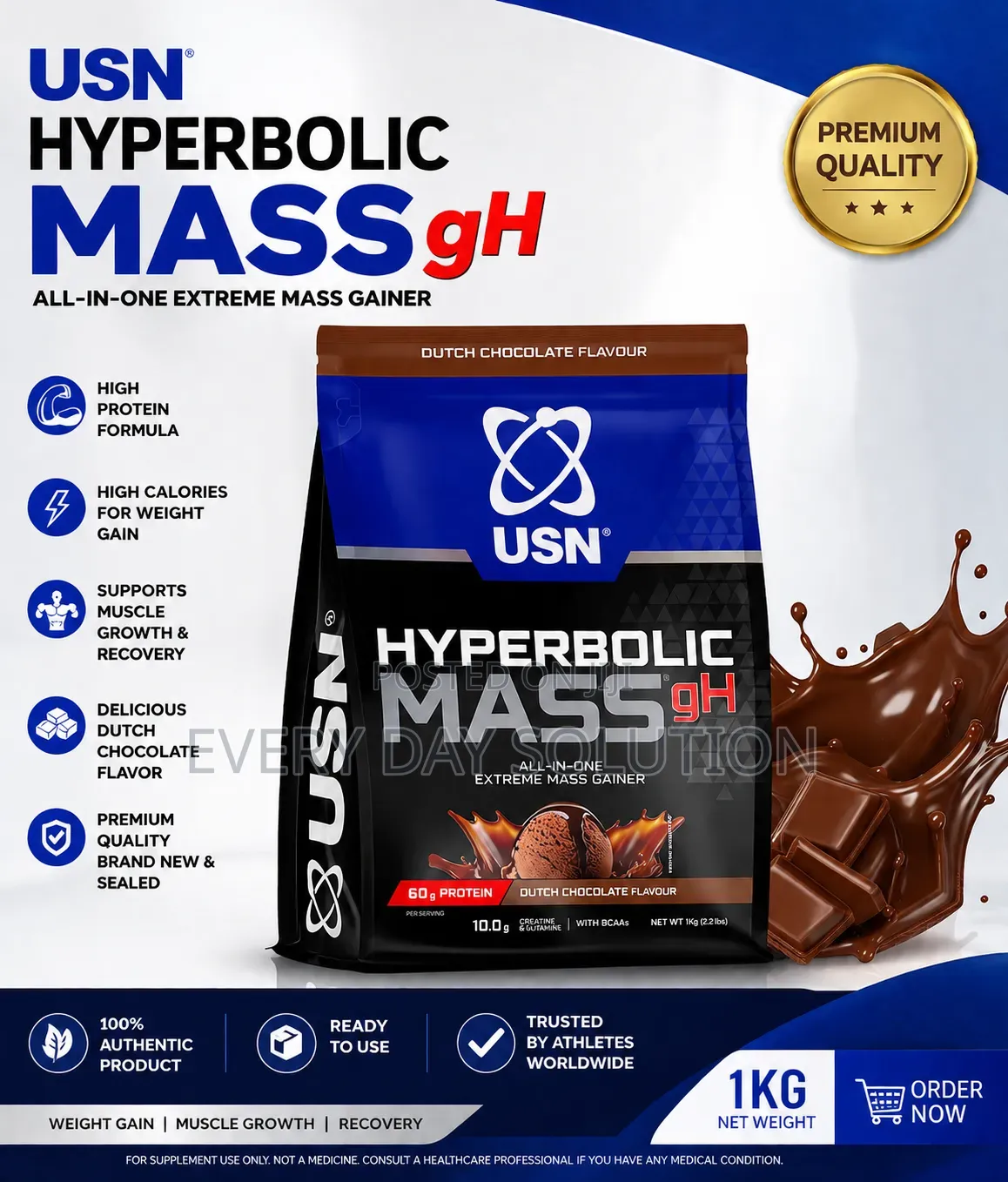 USN Hyperbolic Mass gH Protein Mass Gainer