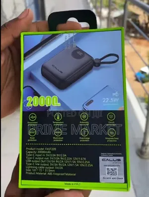 Calus 20,000mah Fast209 Power Bank | 22.5w Fast Charge