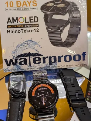 HainoTeko 12 Smartwatch + Hidden Wireless Earbuds +10 Days Battery