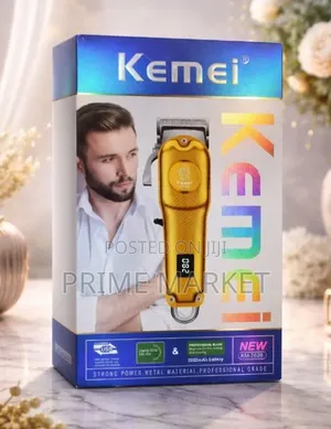 Kemei KM-2628 Professional Hair Clipper | Metallic Gold + LCD Display