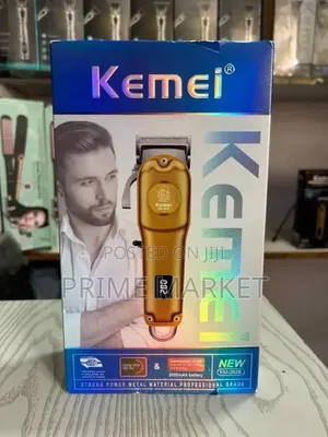 Kemei KM-2628 Professional Hair Clipper |Metallic Gold + LCD Display