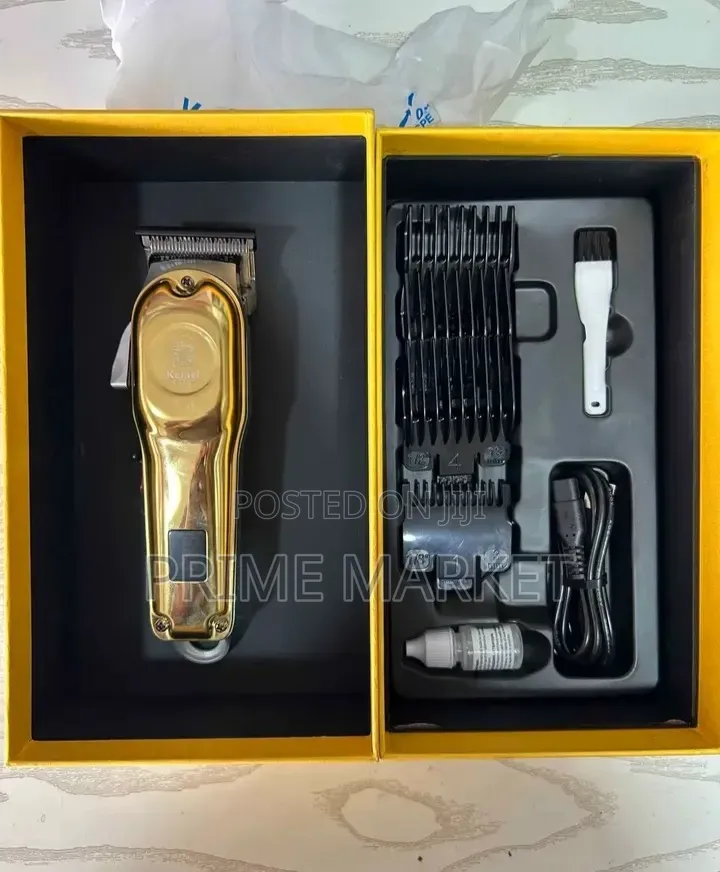 Kemei KM-2628 Professional Hair Clipper |Metallic Gold + LCD Display