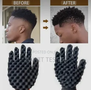Hair Sponges Fir Twisting Curling Glove