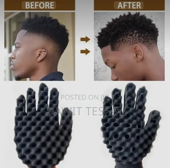 Hair Sponges Fir Twisting Curling Glove