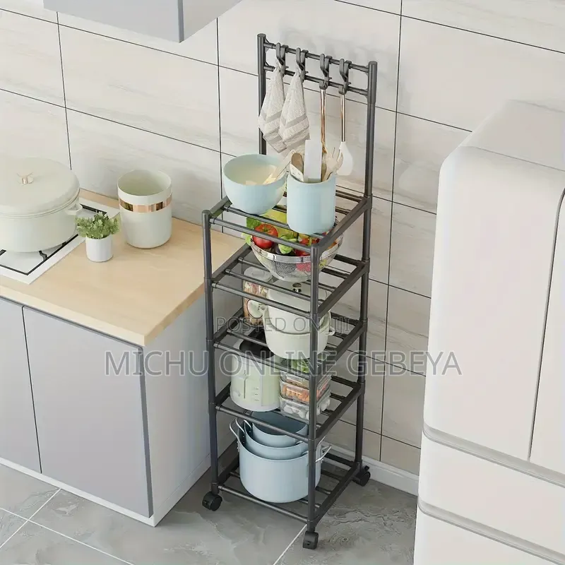 ተመልሶ ገብቷል 5 Layer Hook Storage Rack/ Free Delivery
