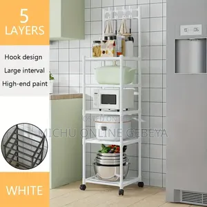 ተመልሶ ገብቷል 5 Layer Hook Storage Rack/ Free Delivery