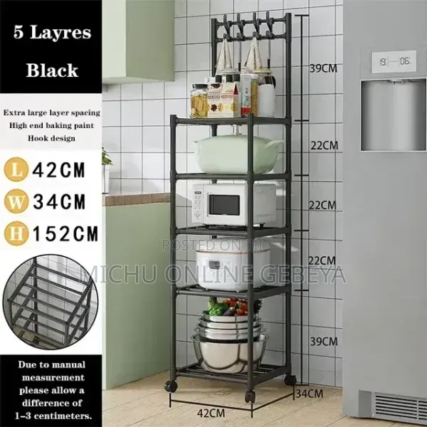 ተመልሶ ገብቷል 5 Layer Hook Storage Rack/ Free Delivery