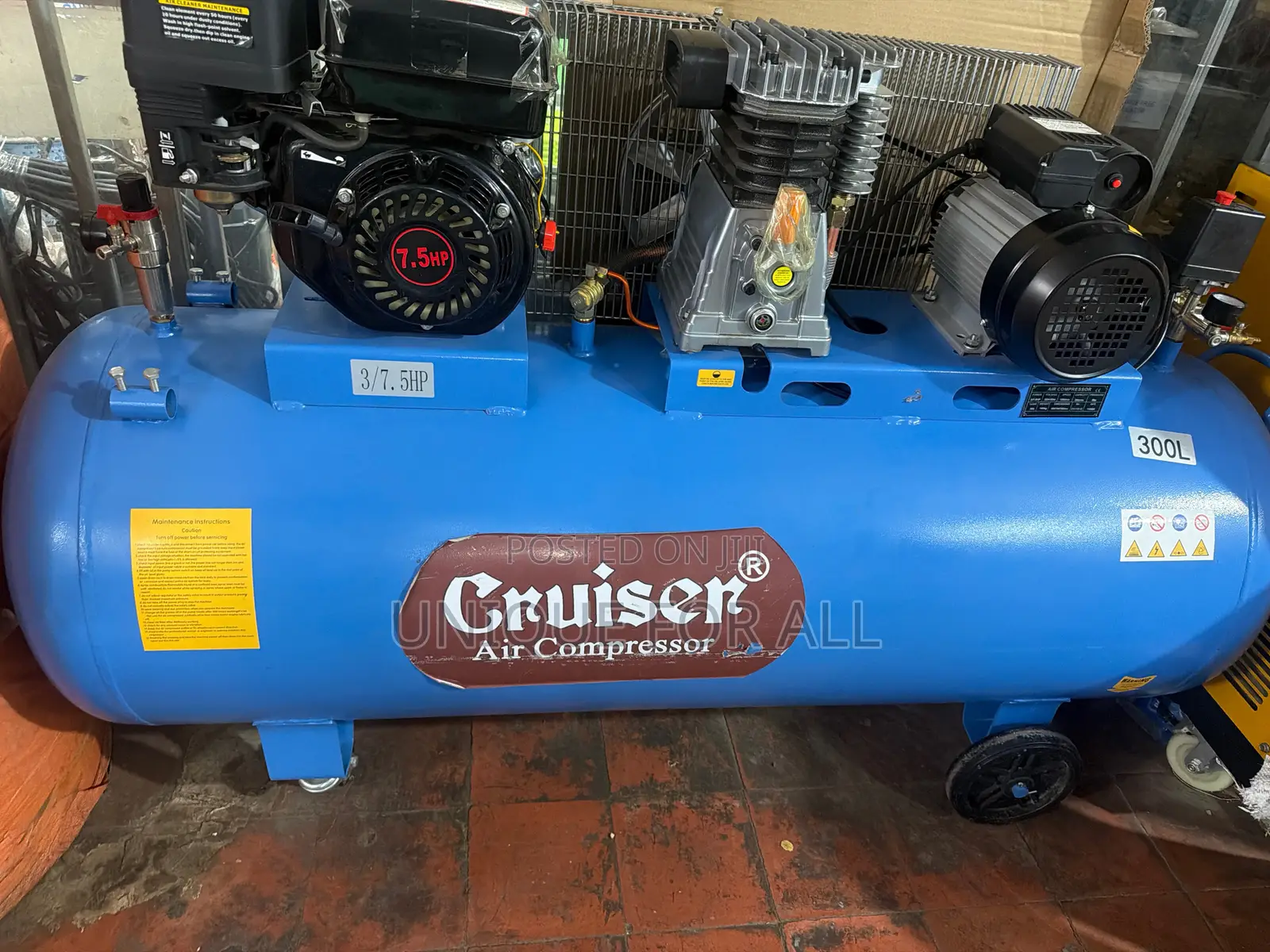 Cruiser Brand, Twin-Cylinder Belt-Drive Air Compressor