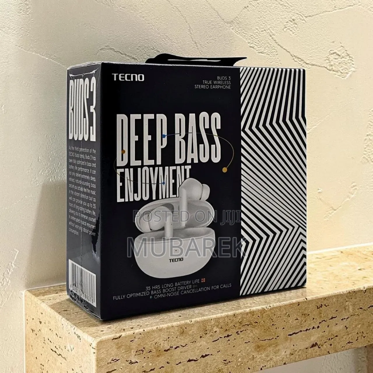 Original TECNO Buds 3 TWS Earbuds - Bass Boost Driver