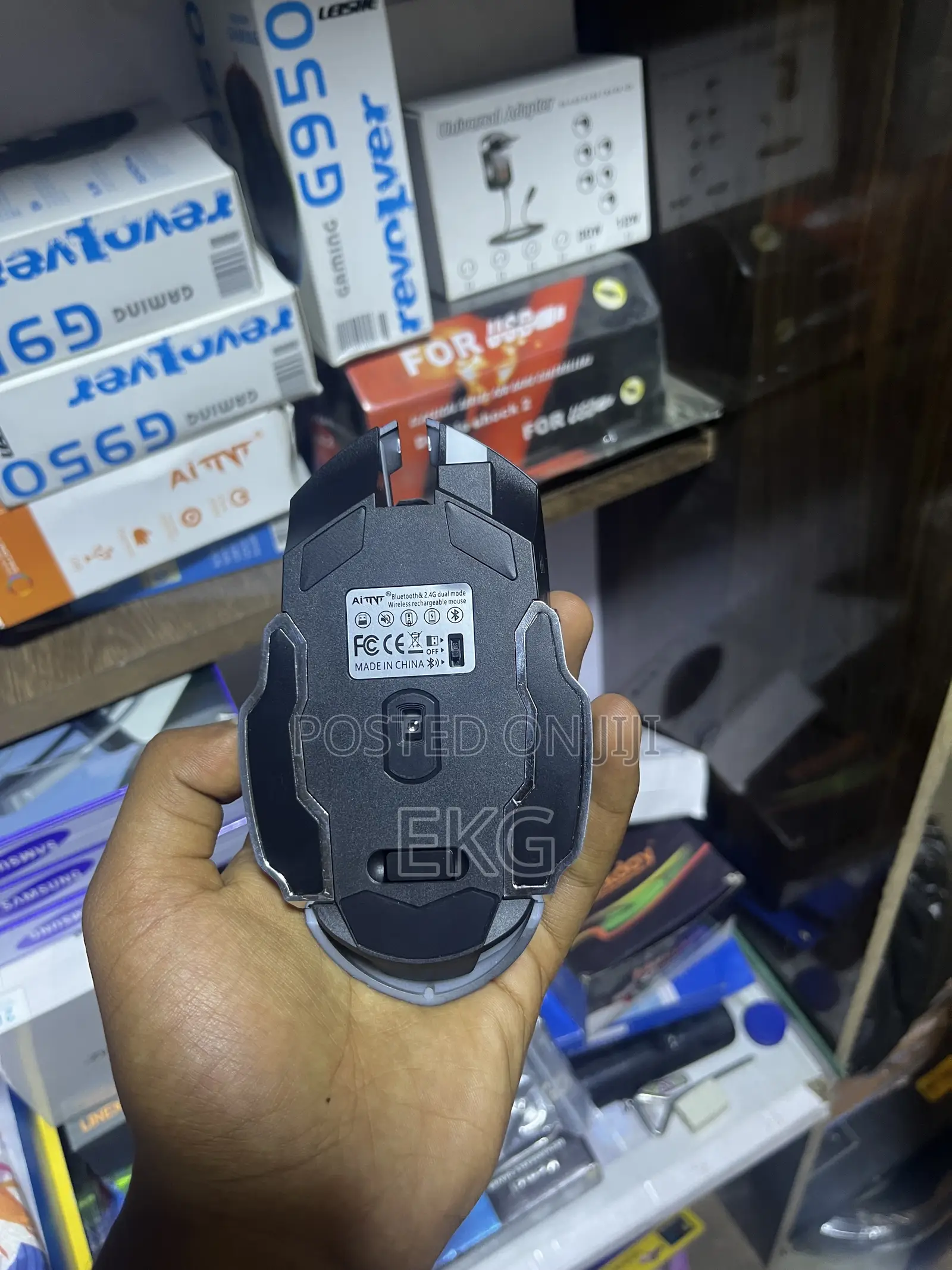 AITNT RC980 RGB Gaming Mouse የቻርጅ የጌሚንግ ማውዝ Bluetooth Wireless