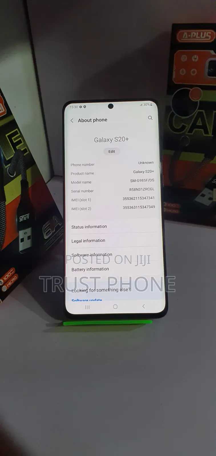 New Samsung Galaxy S20+ 128 GB Black
