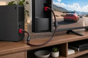 Braided HDMI Male-to-Male Cable With Dual Ferrite Cores