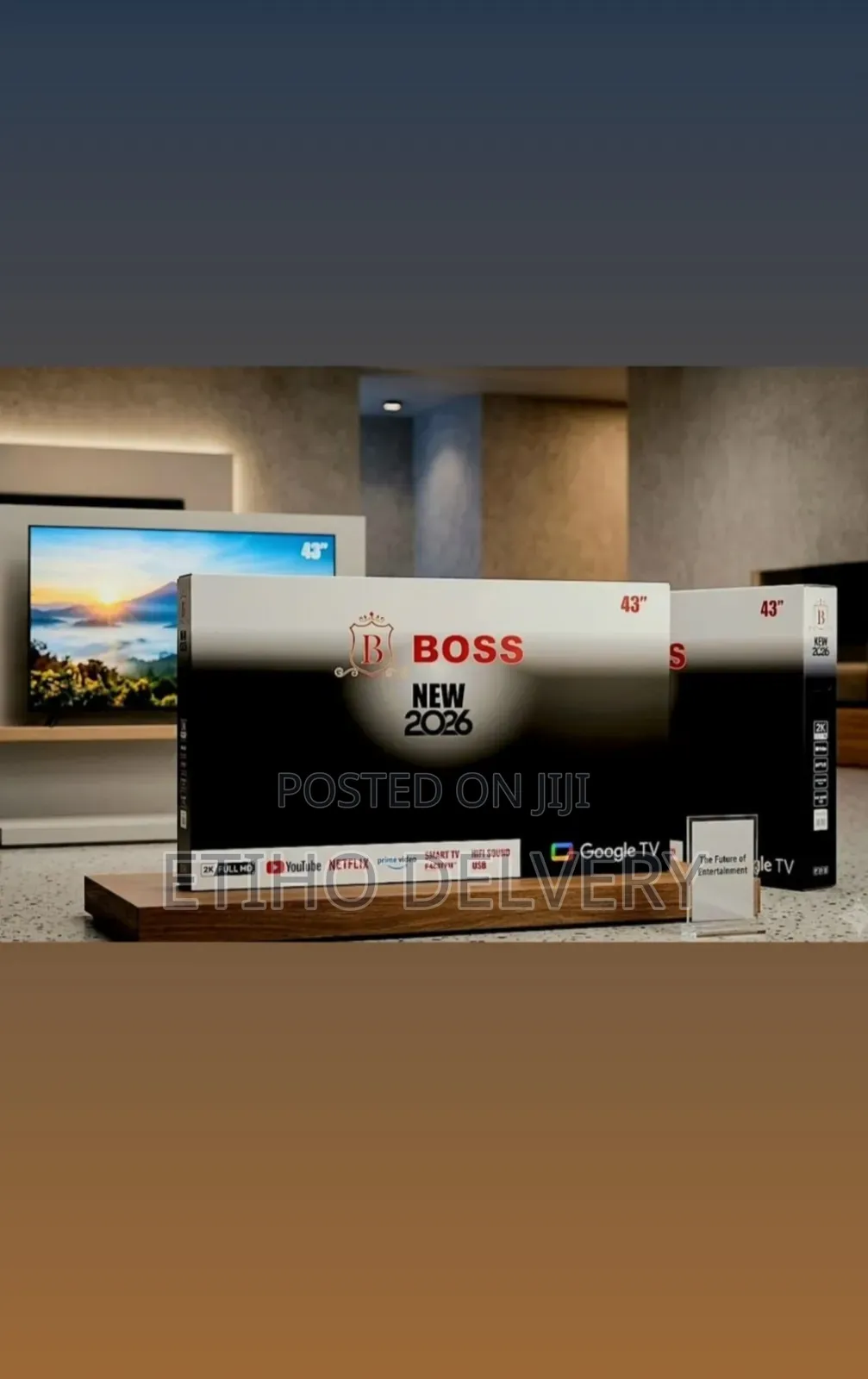 This Is a BOSS 43 Inch TV Featuring a 2026 Model Design. It Is a Full