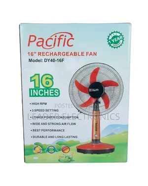 Pacific Rechargeable Fan 16" – Powerful Cooling Long Battery Backup