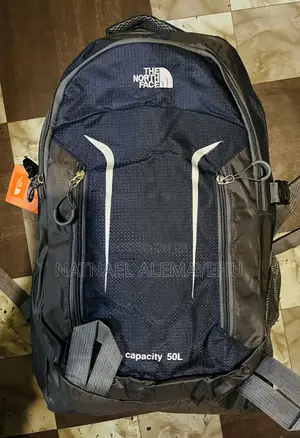 50-Liter Backpack Branded With the North Face Hiking Bag