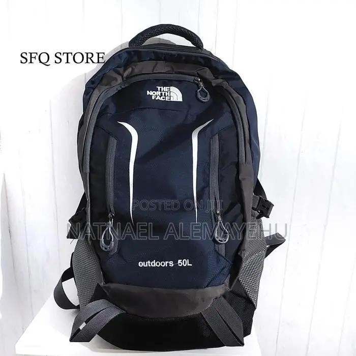 50-Liter Backpack Branded With the North Face Hiking Bag