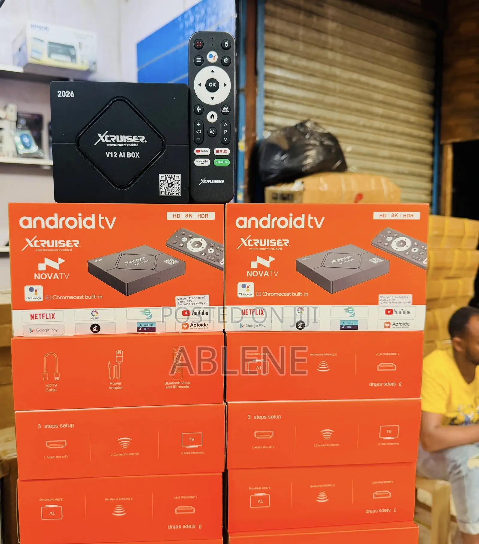 X Cruiser V12 TV Box TV Smart ማርት ማረጊያ