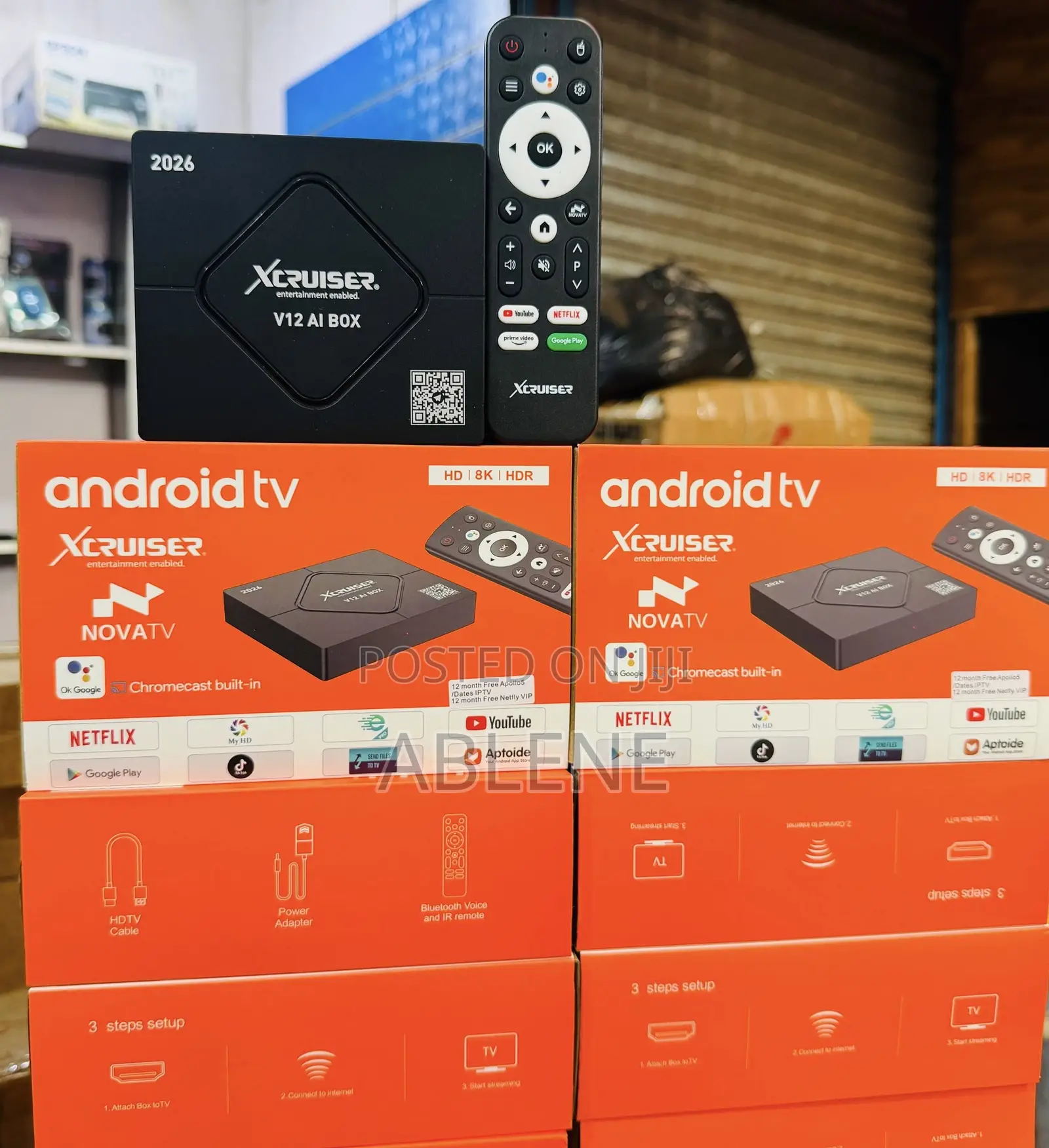 X Cruiser V12 TV Box TV Smart ማርት ማረጊያ