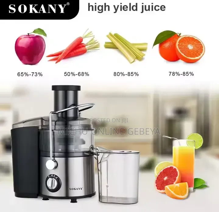 ትልቁ Size እና 1200ዋቱ Sokany 4 in 1 Juice Extractor ገብቷል/ Free Delivery