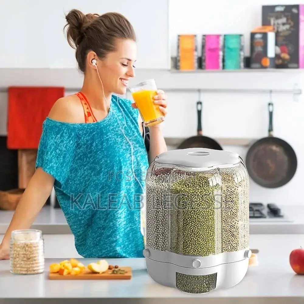 Rotating Rice Barrel 10L