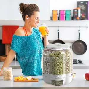 Rotating Rice Barrel 10L
