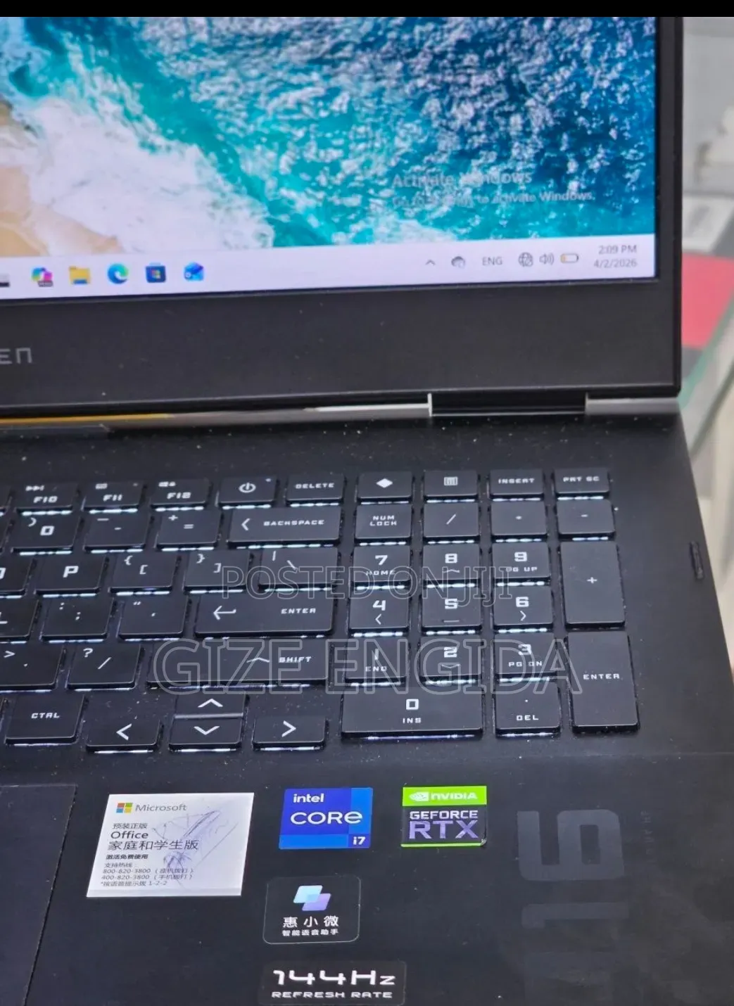 New Laptop HP Omen 16 16GB Nvidia SSD 512GB