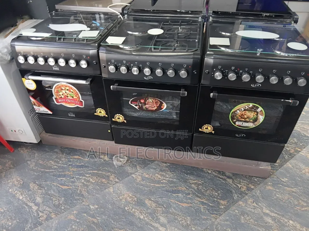 60+60 Stainless Steel Oven Lux