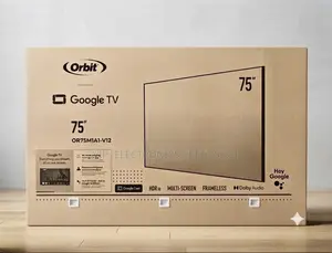 Orbit 75 Inch TV Google TV – Frameless Smart TV With HDR10 Dolby