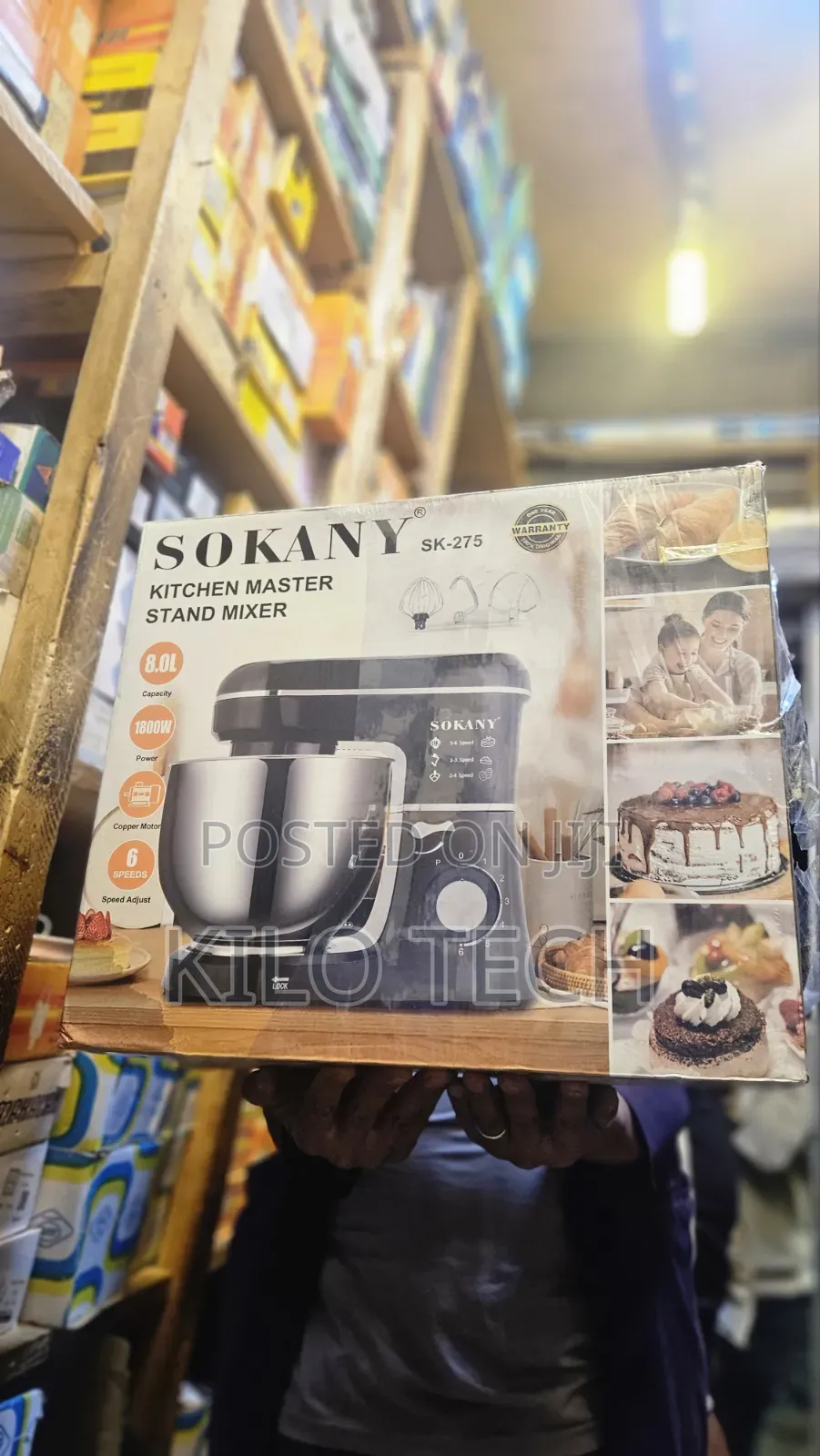 Sokany SK-275 Kitchen Master Stand Mixer 8.0L - 1800W