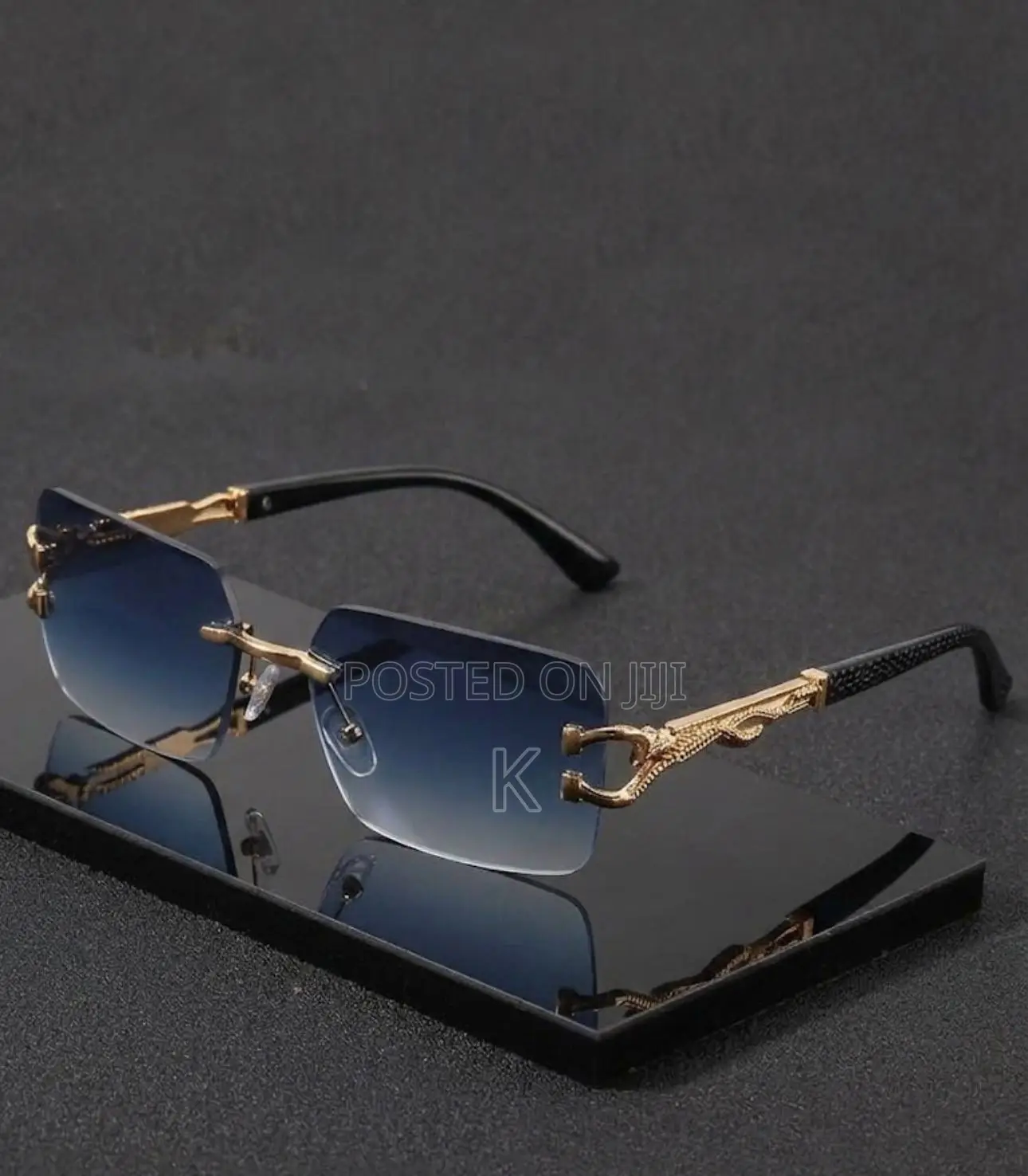 Luxury Gold Metal Square Sunglasses