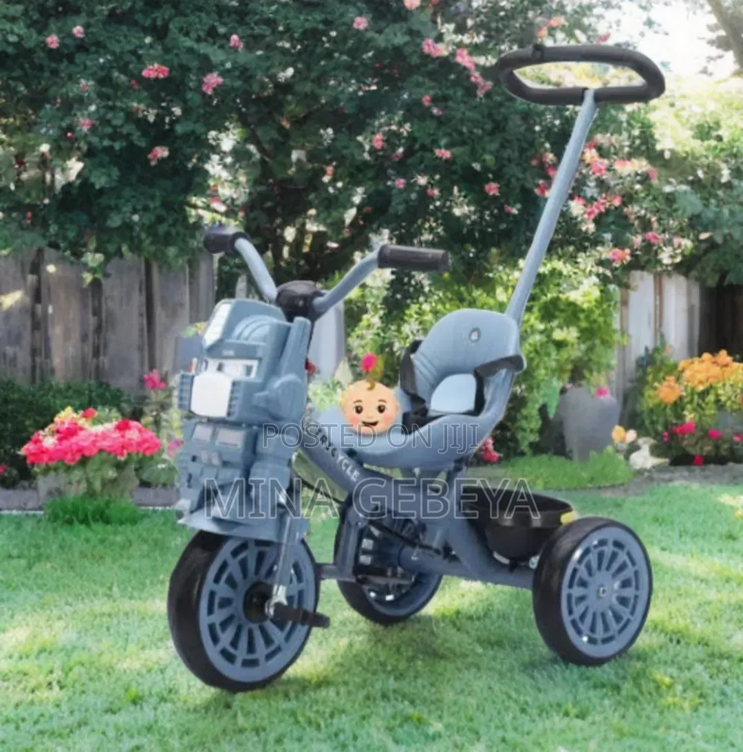 Baby Musical Tricycle With Parent Handle
