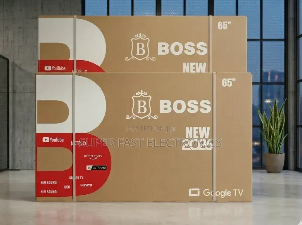Boss 65 Inch TV Smart Google QLED Frameless TV (2026 Television