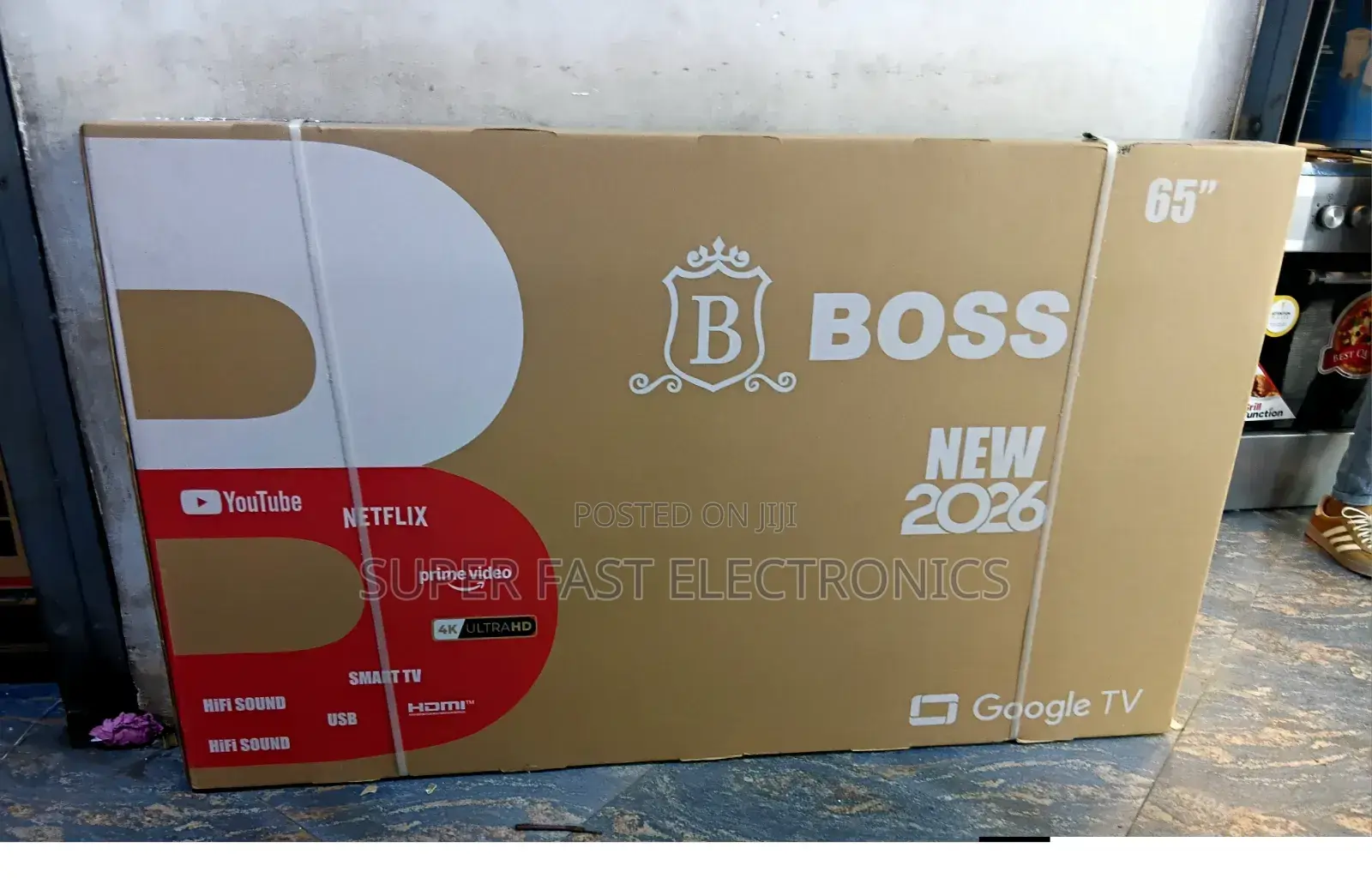 BOSS 65 Inch TV Ultra HD (3840 × 2160) QLED Display Google TV Smart