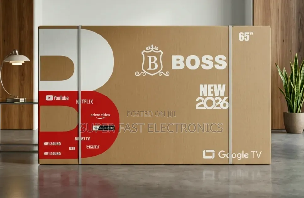 BOSS 65 Inch TV UHD Google Smart TV (2026 Model) – Frameless QLED