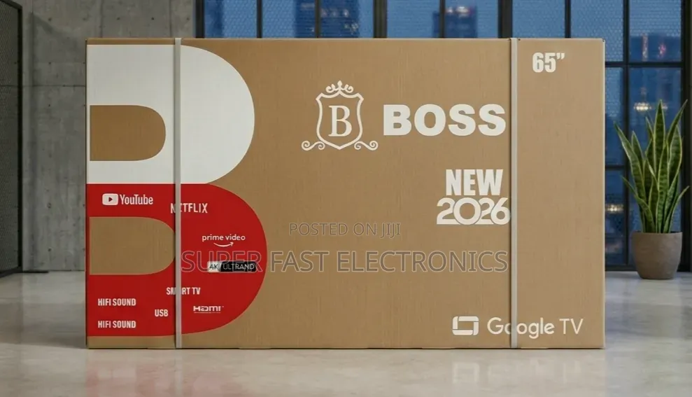 BOSS 65 Inch TV UHD Google Smart TV (2026 Model) – Frameless QLED