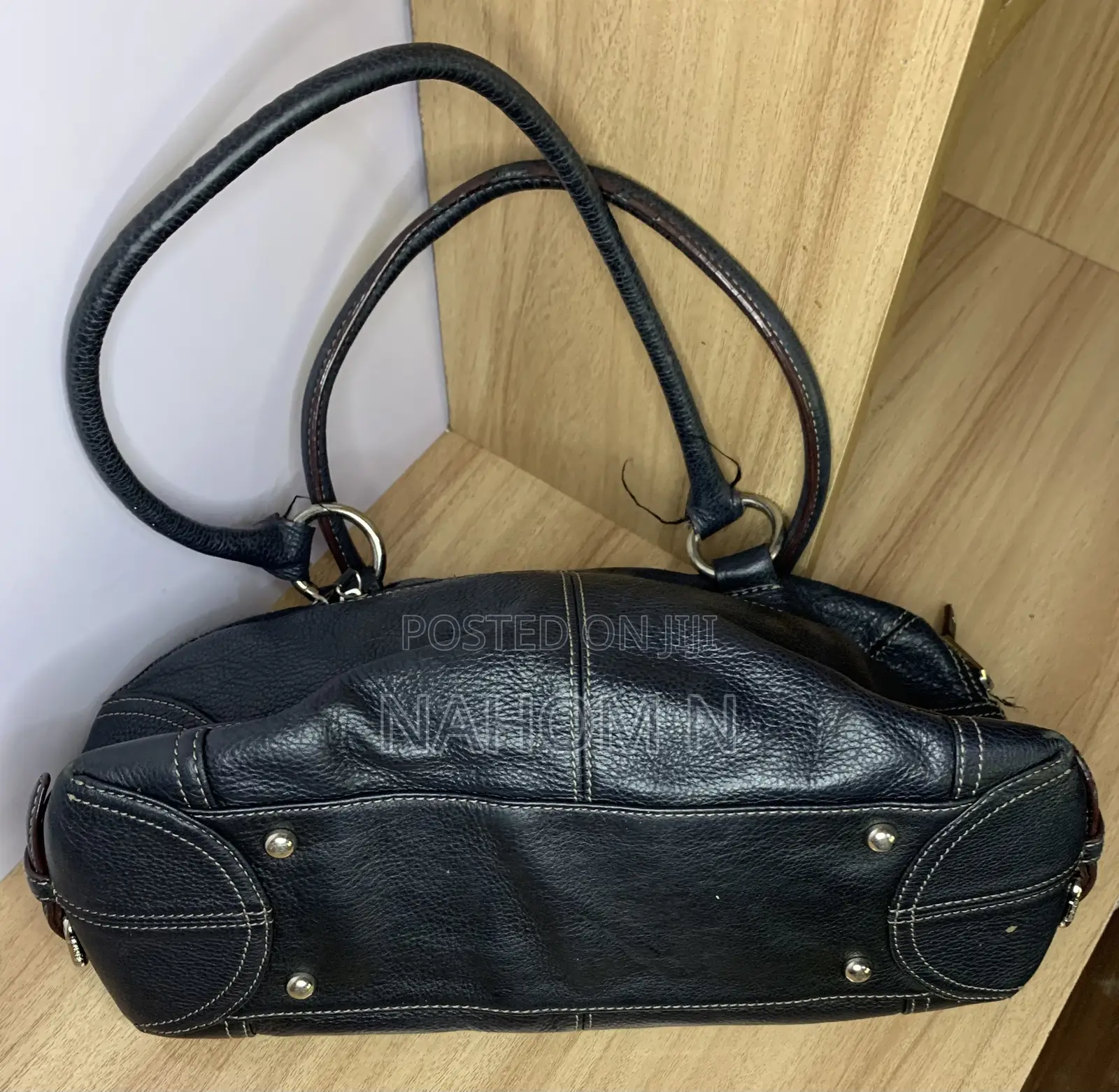 Black Tignanello Leather Handbag