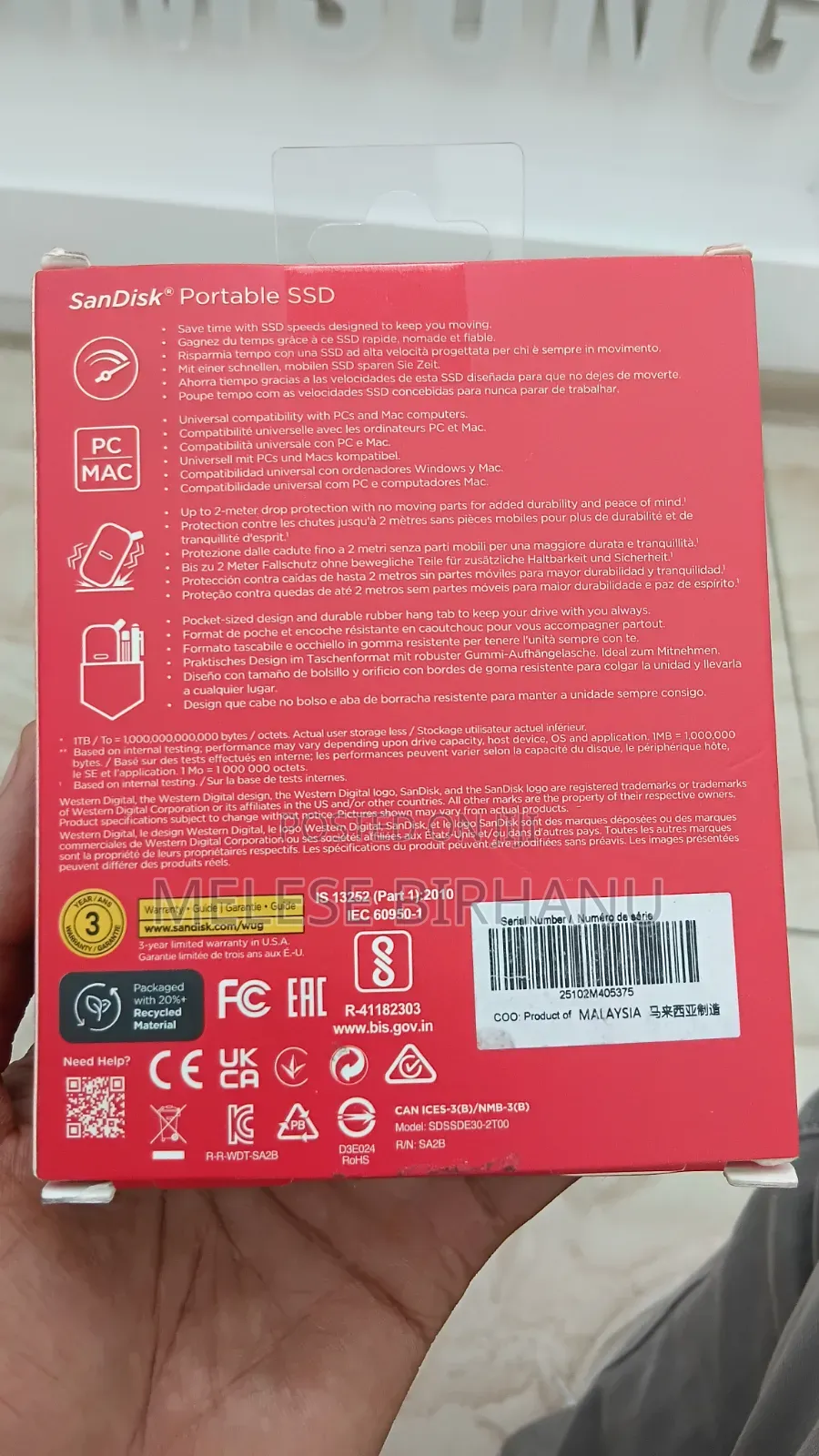 New Brand 2Tb Sandisk External Hard Disk