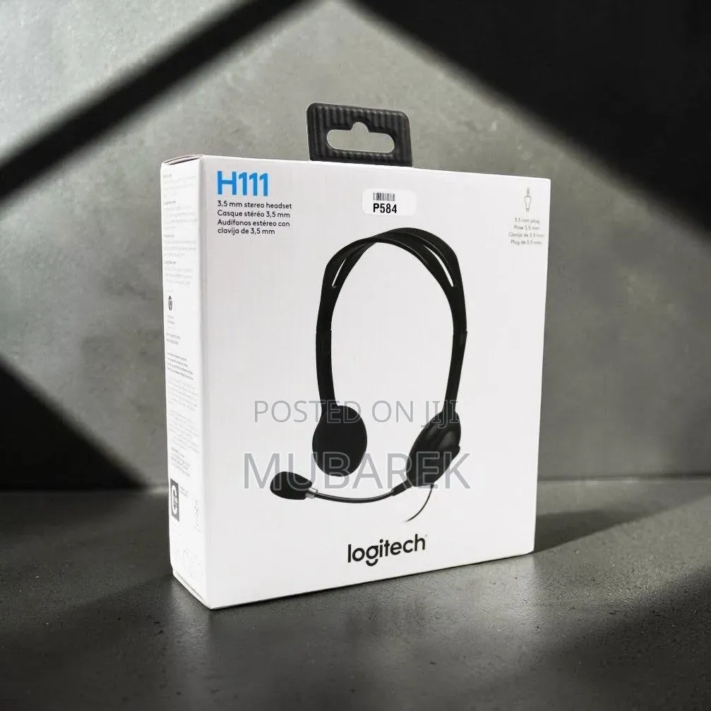 Original Logitech H111 Stereo Headset for PC, Laptop, Mobile