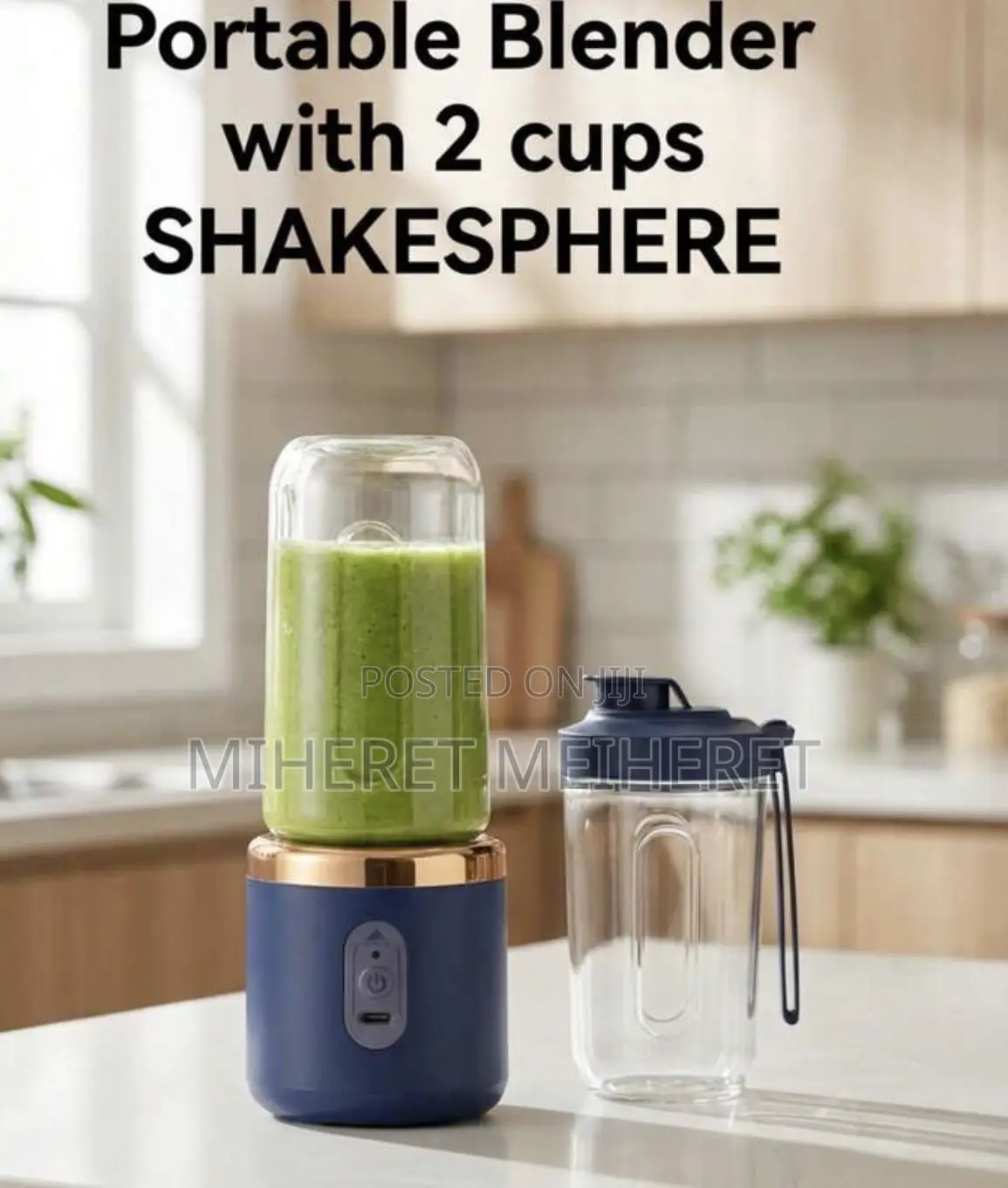 Portable Wireless Juicer, Equipped With Stainless Steel Blades, USB