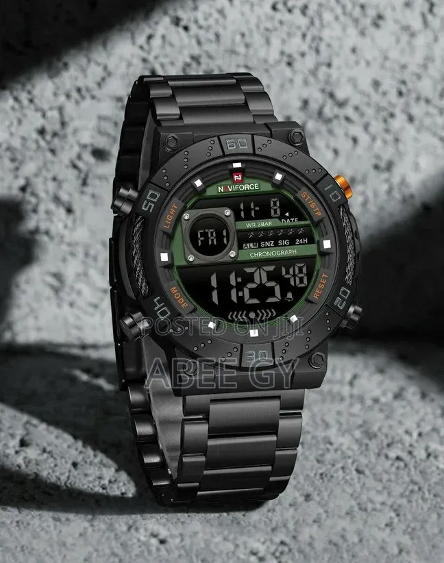 NAVIFORCE Digital Sports Watch – Stainless Steel