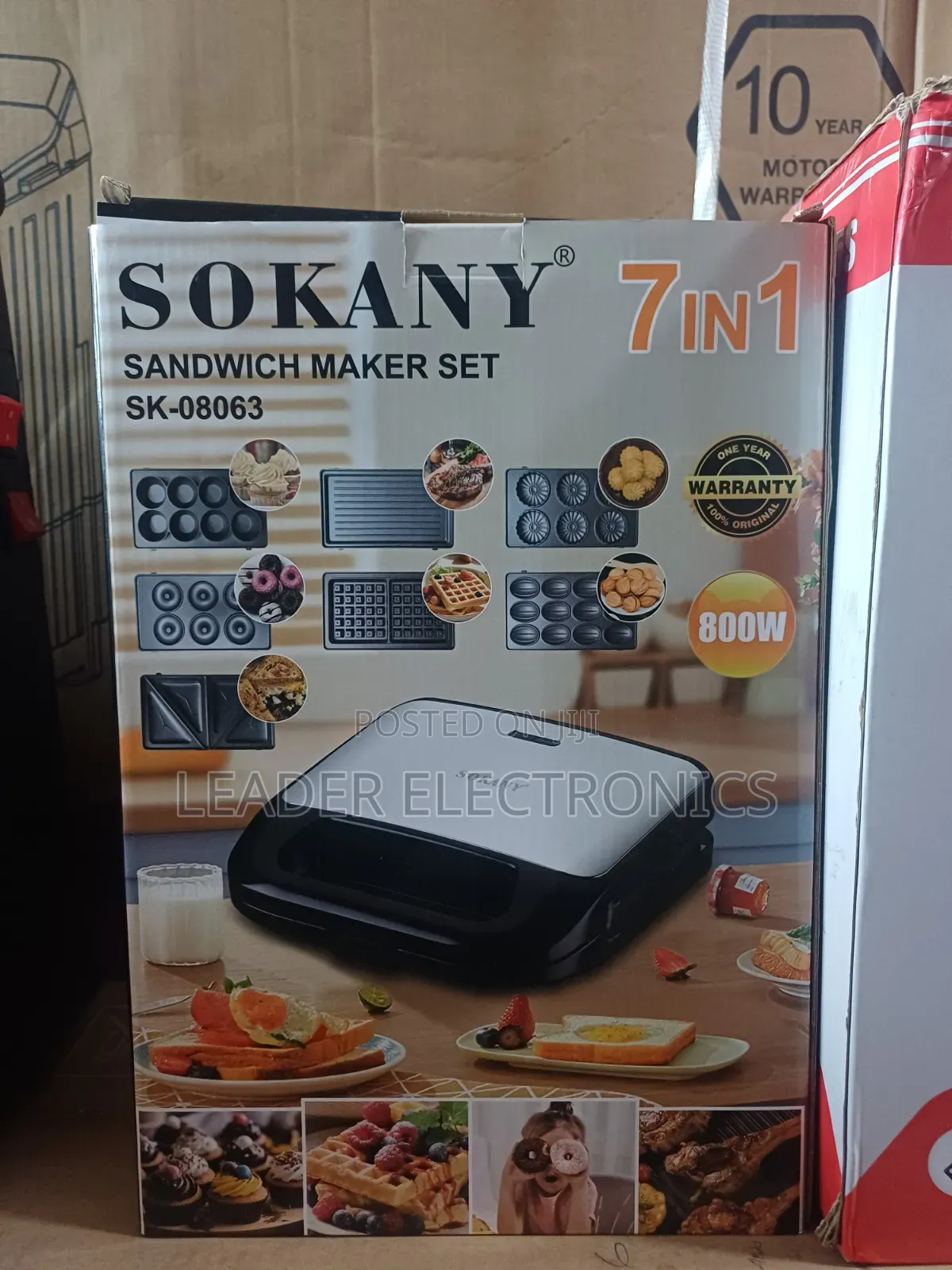 Sokany Sandwich Maker Set 7 in 1 – Grill, Toast, Waffle More in One