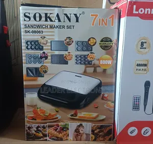 Sokany Sandwich Maker Set 7 in 1 – Grill, Toast, Waffle More in One
