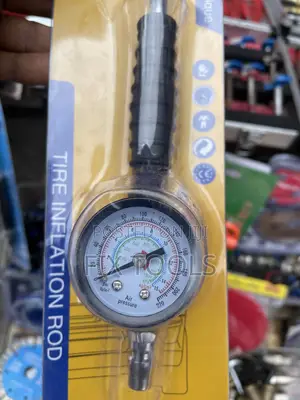 Tire Inflation Rod With Gauge