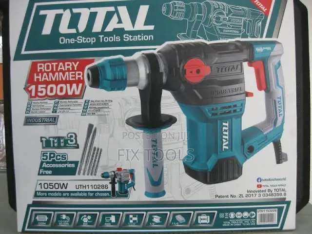 TOTAL Industrial 1500W Rotary Hammer,