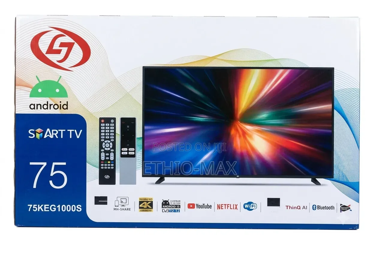 LJ TV 75" Smart Android TV – Double Glass Design | UHD (Original)