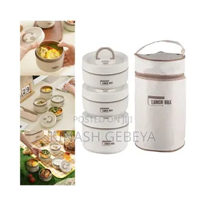 3pcs Portable Insulated Lunch Box