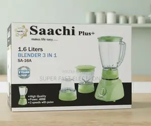 Saachi Blender 1.6Liter 3-in-1 – 400W Multi-Function Blender