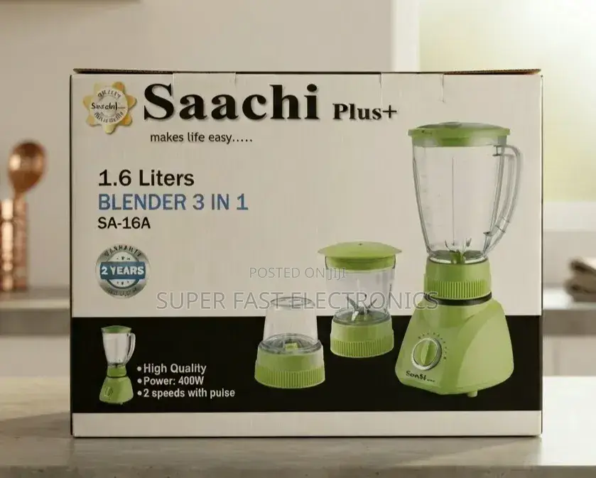 Saachi Blender 1.6Liter 3-in-1 – 400W Multi-Function Blender